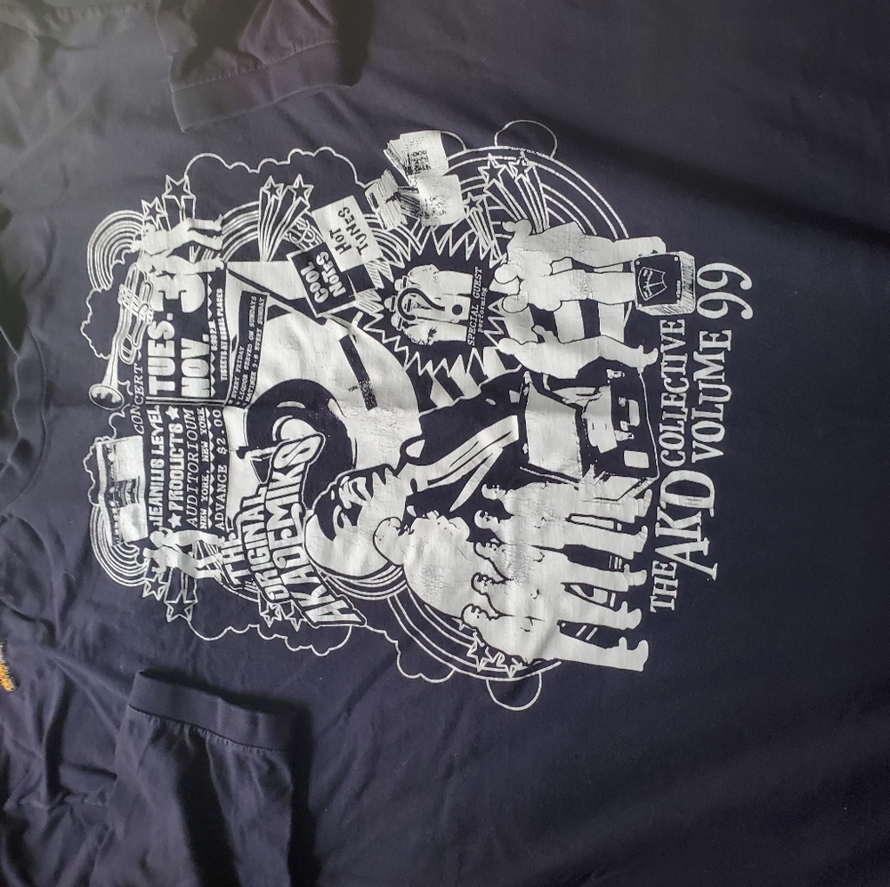 An Akademiks dark blue long sleeved shirt